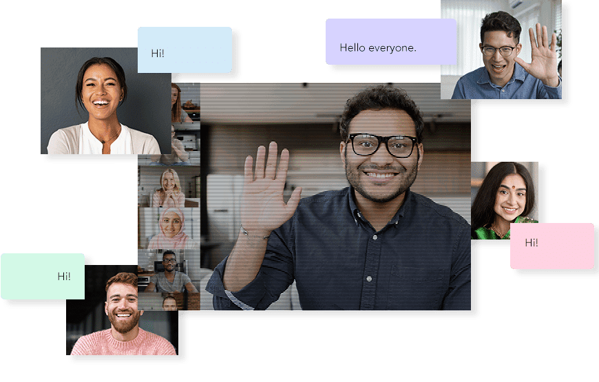 People chatting in a Virtual Instructor Led Training course